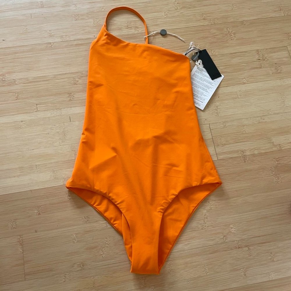Alix NYC Seville Citrus One Shoulder One Piece Swimsuit